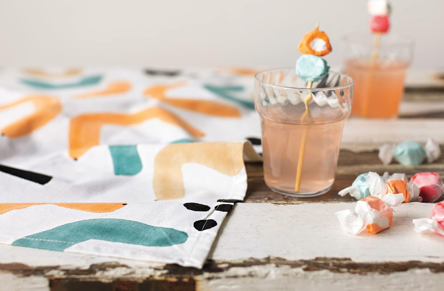 Echo Block Printed Cotton Dishtowel