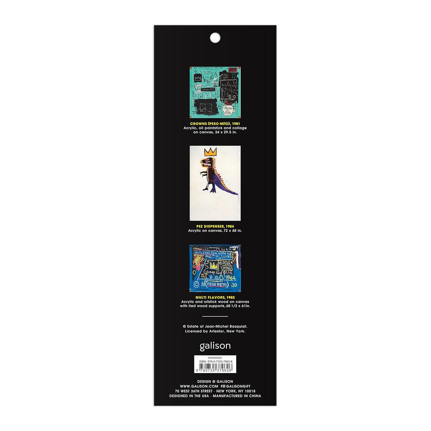 Jean-Michel Basquiat Magnetic Bookmarks, Set of 3