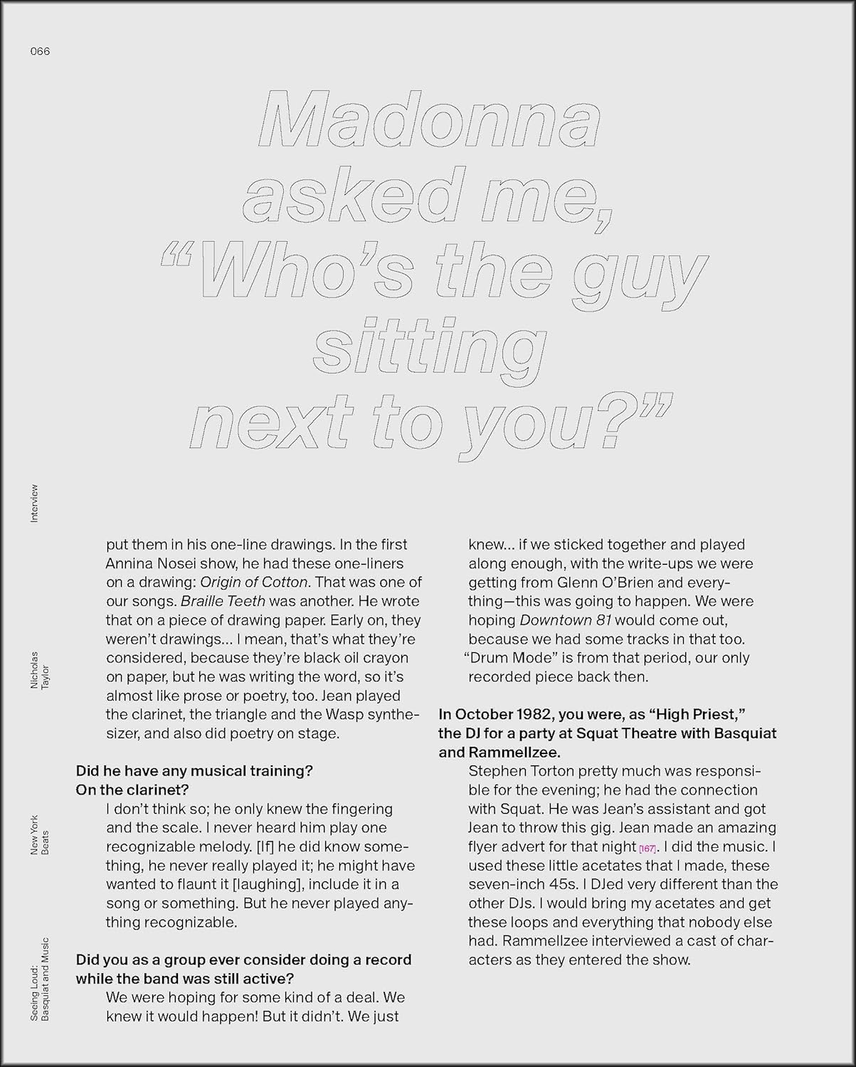 Seeing Loud, Basquiat and Music