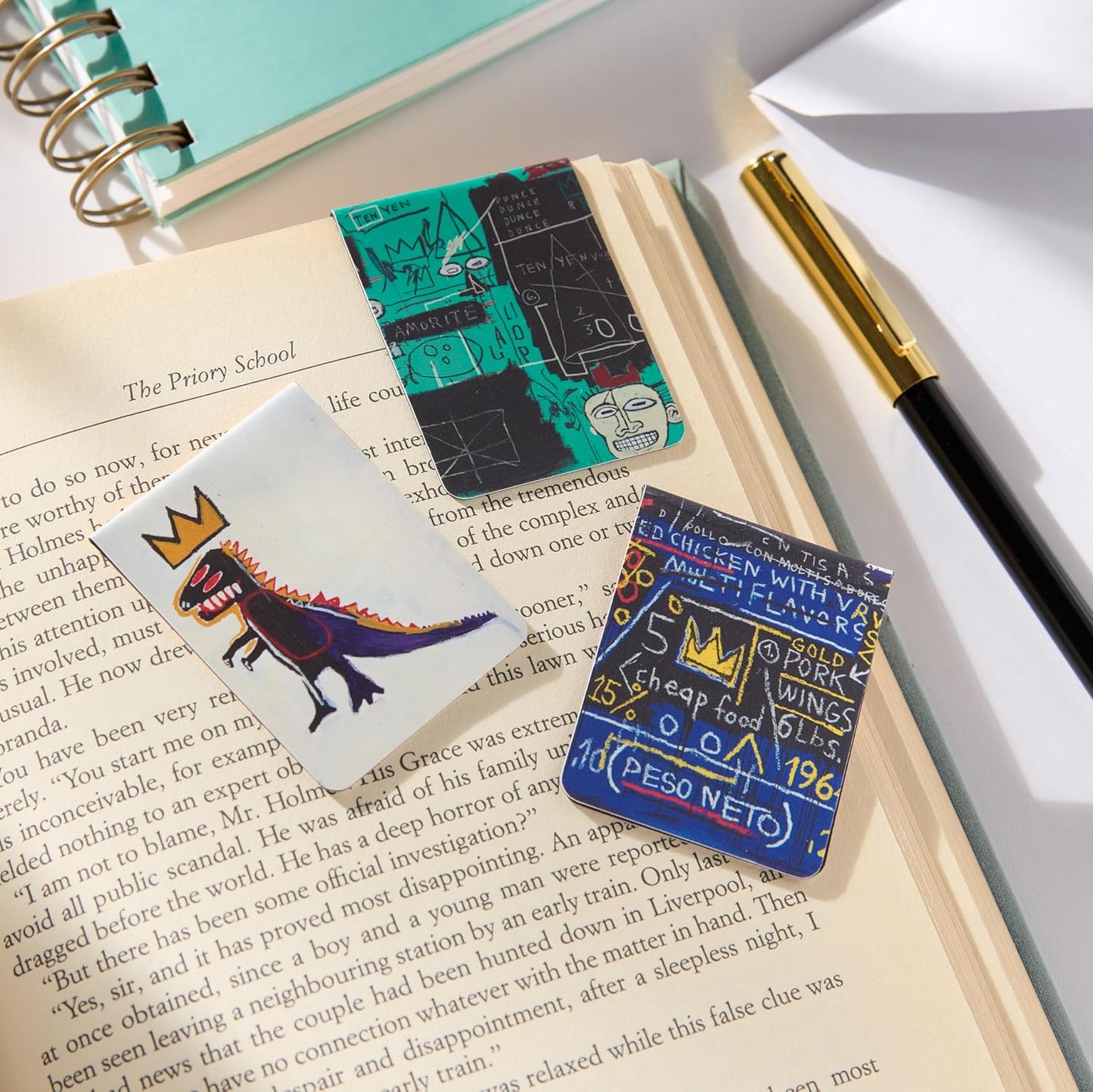 Jean-Michel Basquiat Magnetic Bookmarks, Set of 3