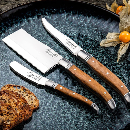 Laguiole Style Cheese Knives, Set of 3