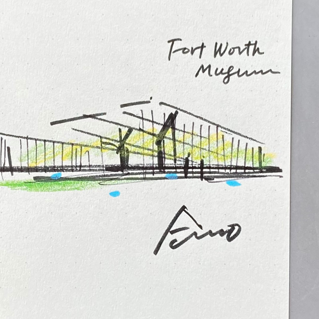 Tadao Ando architectural sketch