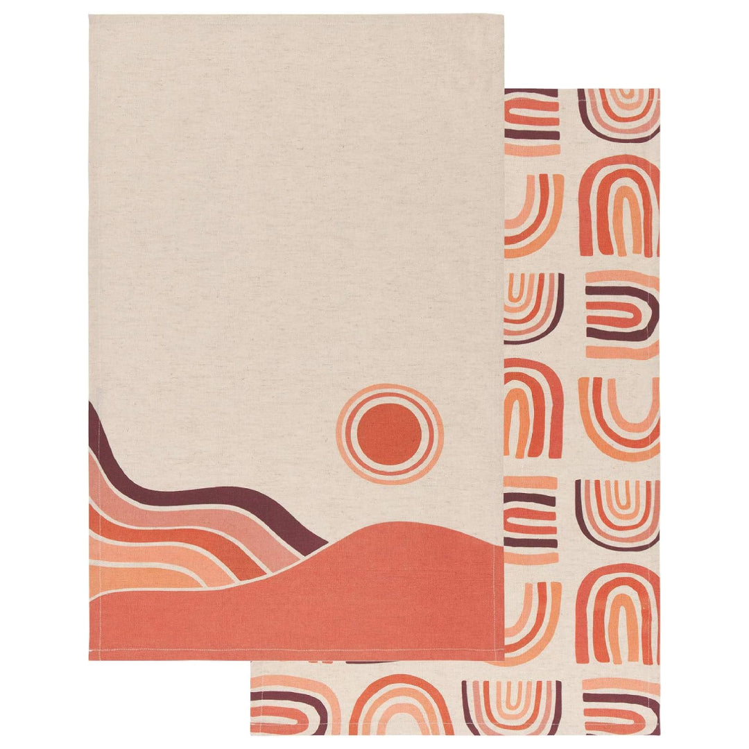 Solstice Cotton Linen Blend Kitchen, Set of 2