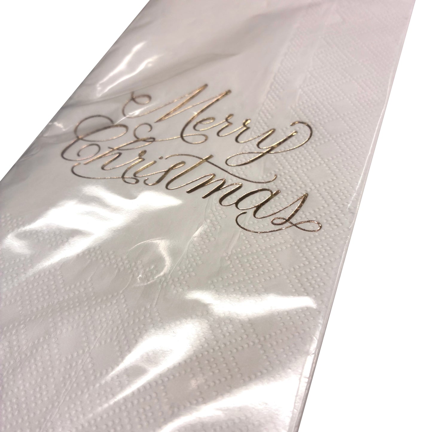 Gold Foil Merry Christmas Paper Guest Towel, Set of 16