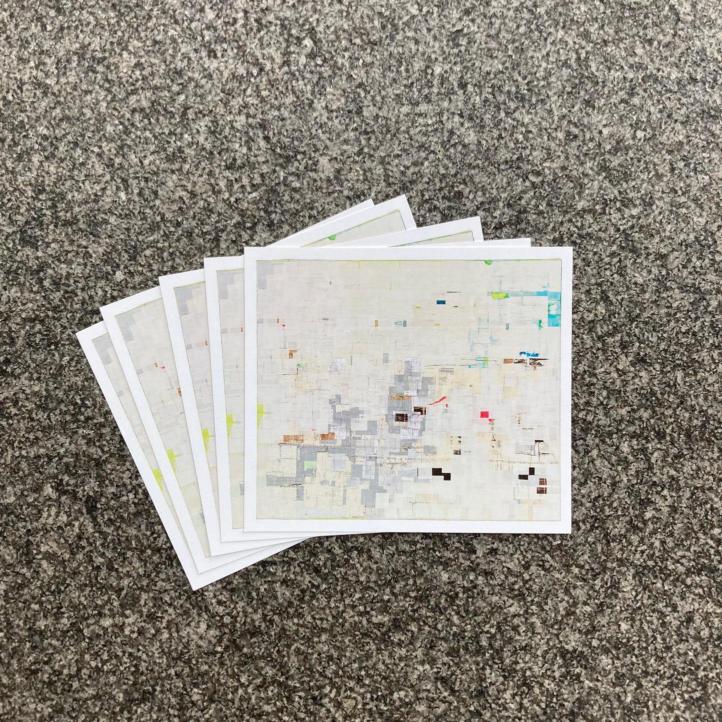 Mark Bradford postcard, "White Girl", Set of Five