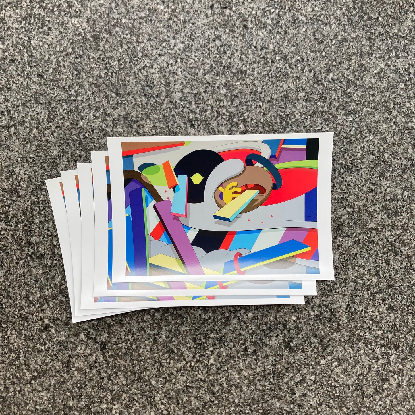 KAWS postcard, "Where the End Starts Postcard", Set of Five