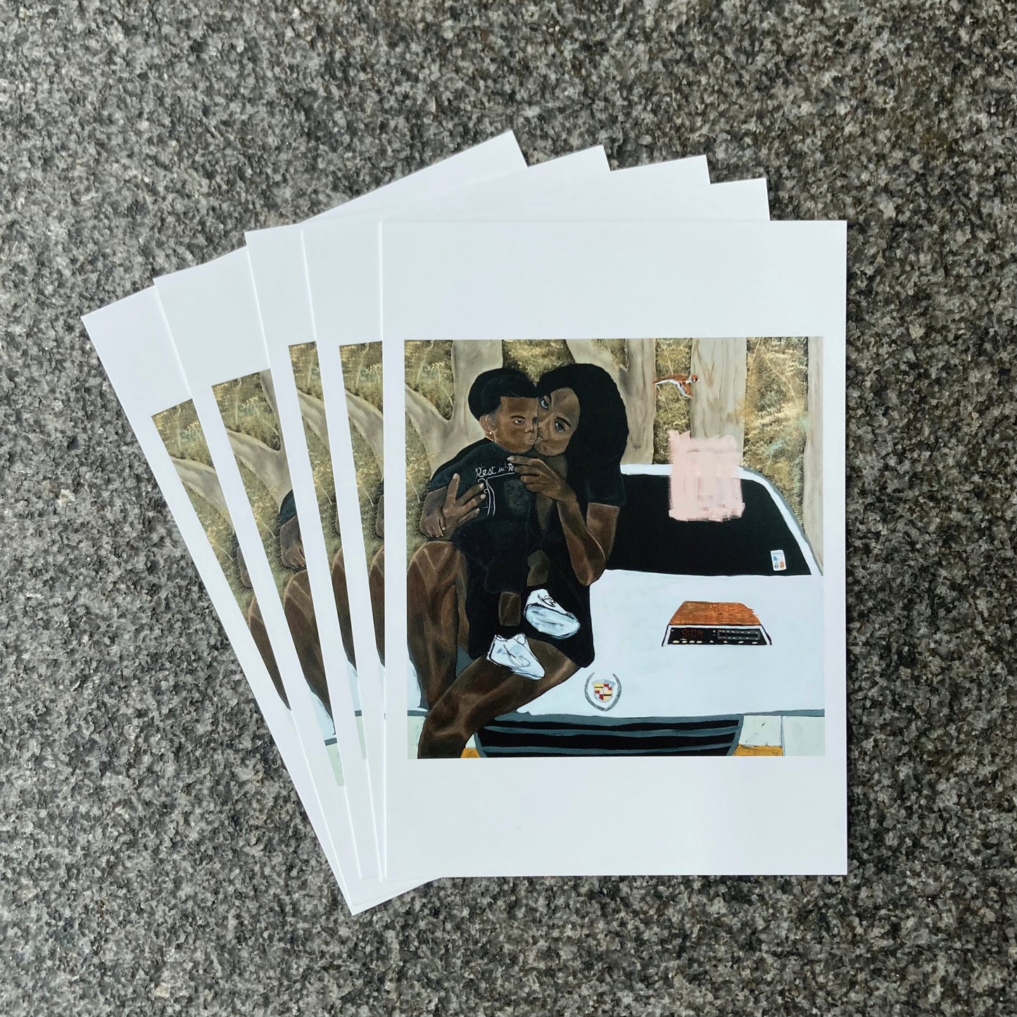 Jammie Holmes postcard, "Just Like Your Father", Set of Five