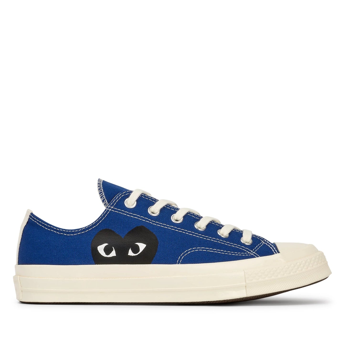 CDG PLAY X CONVERSE BLUE QUARTZ LOW TOP SNEAKERS