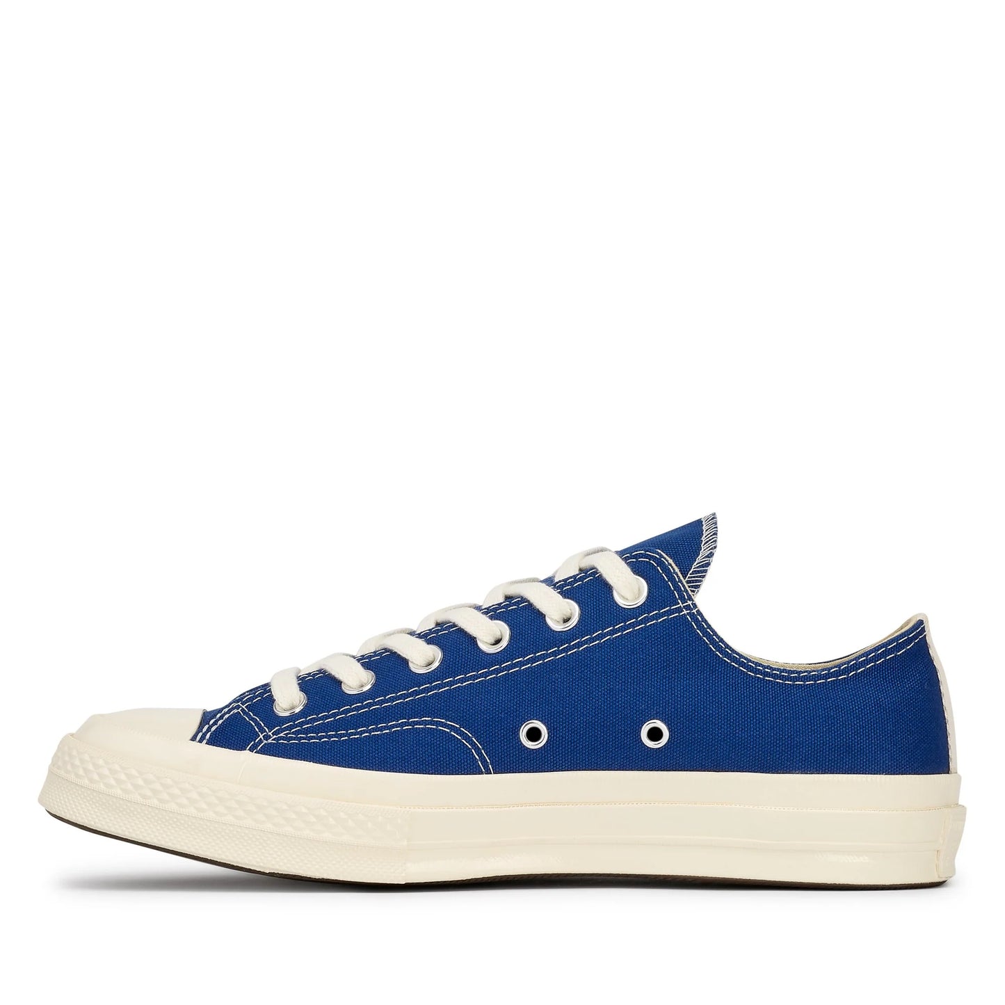 CDG PLAY X CONVERSE BLUE QUARTZ LOW TOP SNEAKERS
