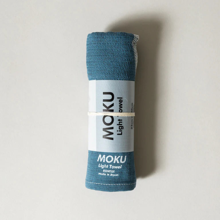 Moku Light Towel, Turquoise Blue