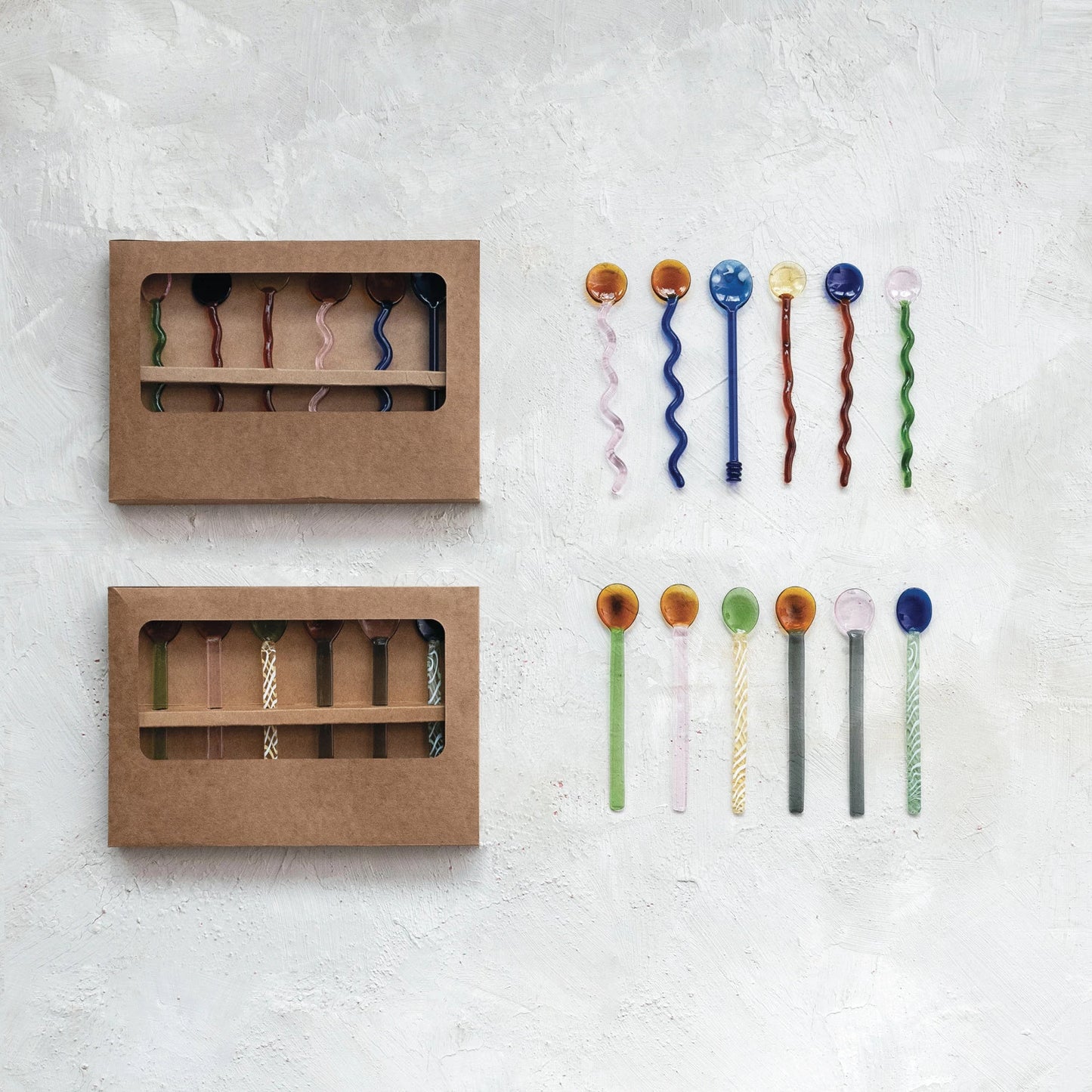 Handmade Glass Spoons, Set of 6