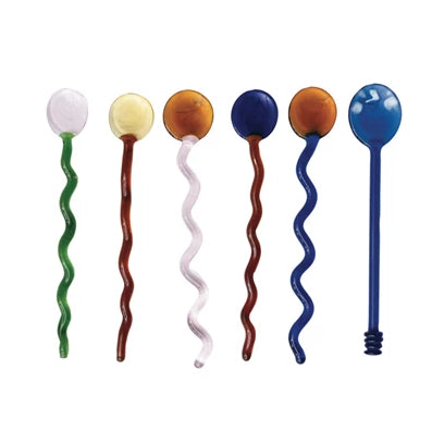 Handmade Glass Spoons, Set of 6