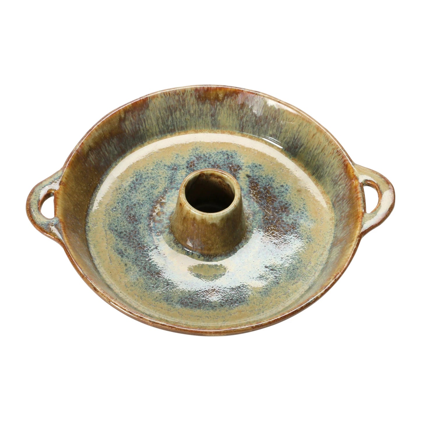 Stoneware Dish with Toothpick Holder