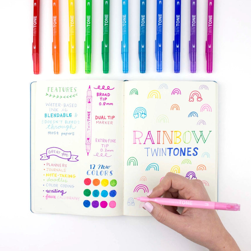 Twintone Marker Set: Rainbow - 12-Pack