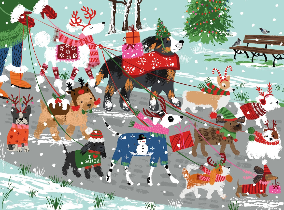 Happy Howlidays Christmas Dogs Puzzle - 1000 Piece