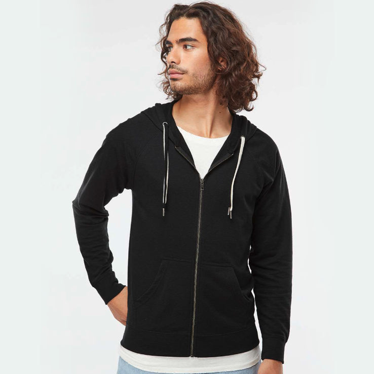 Summer Weight Modern Collegiate Full-Zip Hoodie
