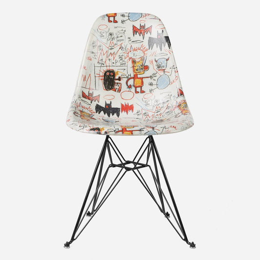 Jean-Michel Basquiat Case Study® Furniture Side Shell Eiffel Chair - Bats