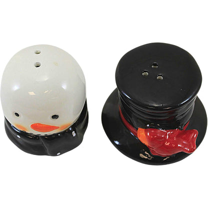 Salt & Pepper Shaker Set - Snowman and Hat