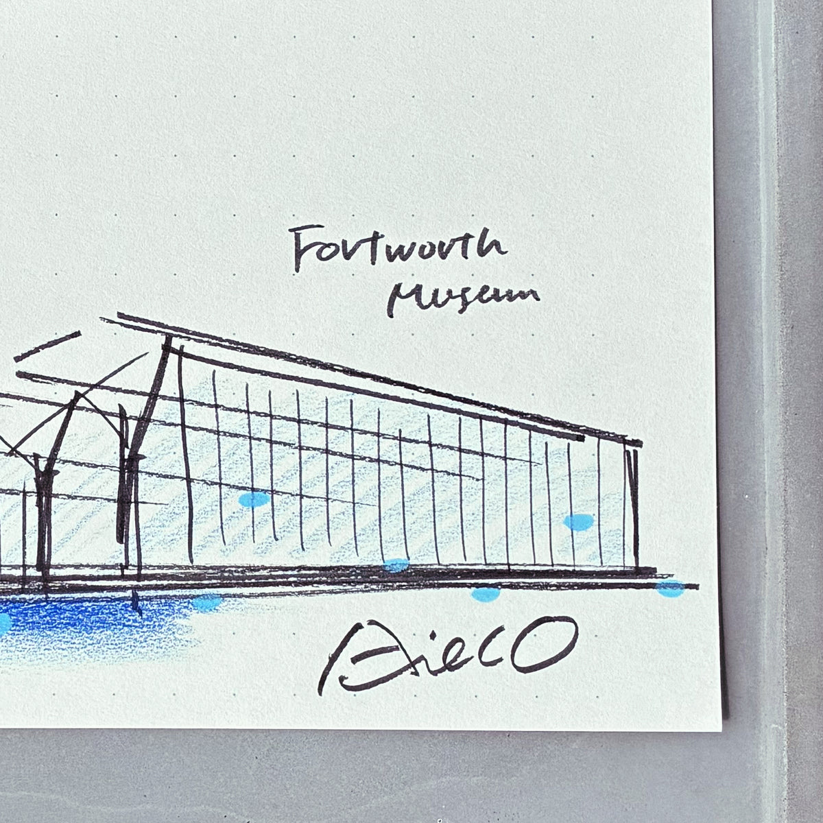 Tadao Ando architectural sketch