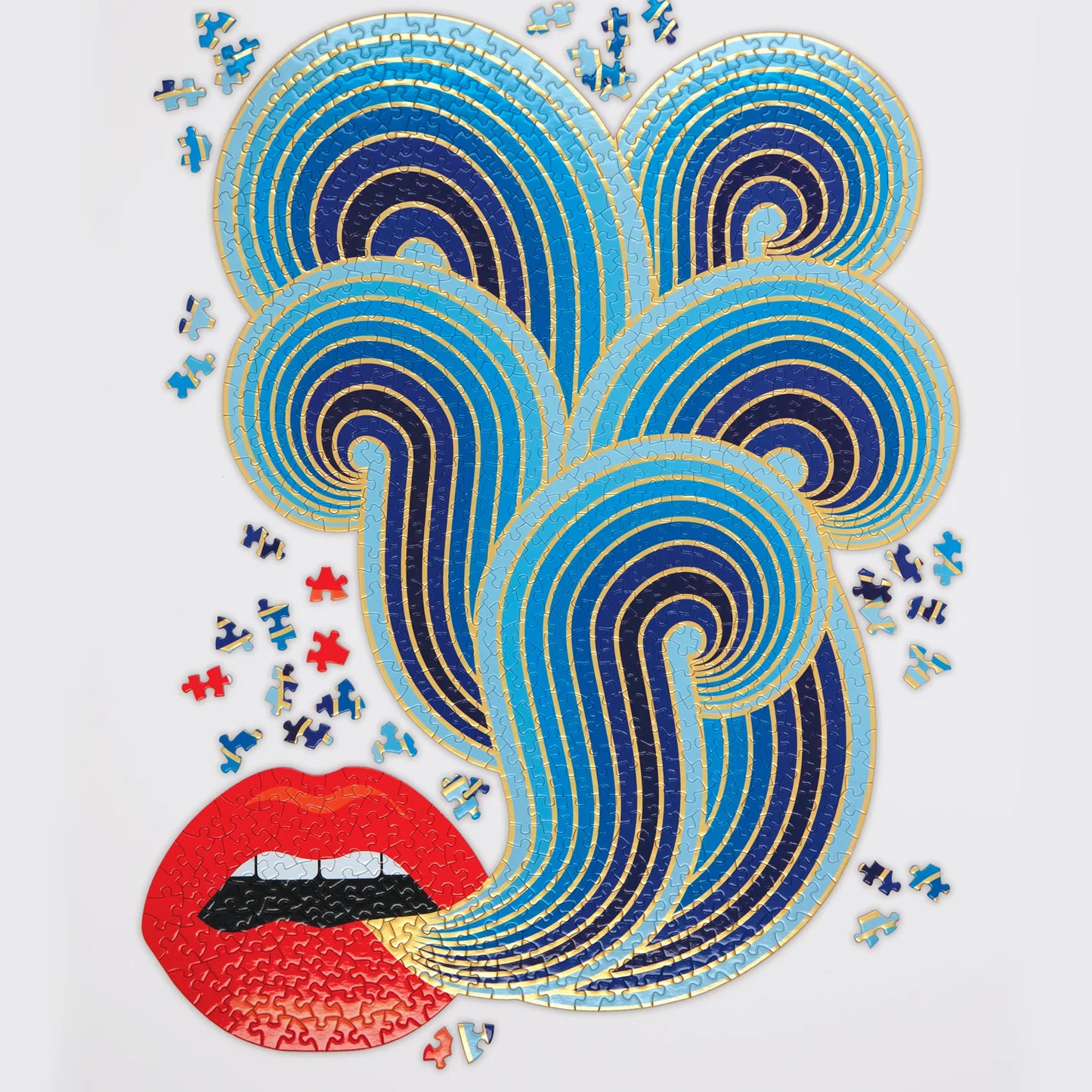 Jonathan Adler 750 Piece Lips Shaped Jigsaw Puzzle