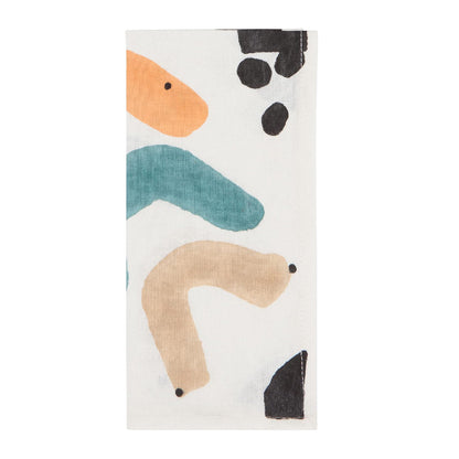 Echo Block Printed Cotton Dinner Napkins, Set of 4