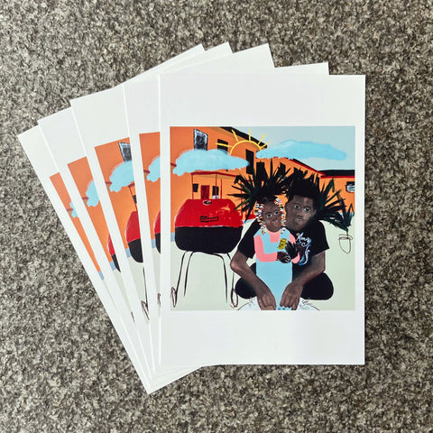 Jammie Holmes Postcard, Blue Clouds, Set of Five
