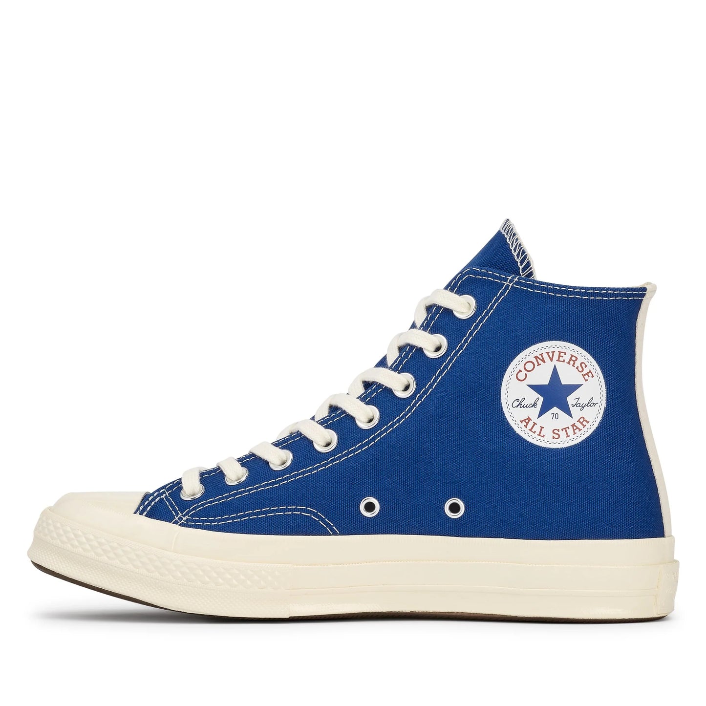 CDG PLAY X CONVERSE BLUE QUARTZ HIGH TOP SNEAKERS