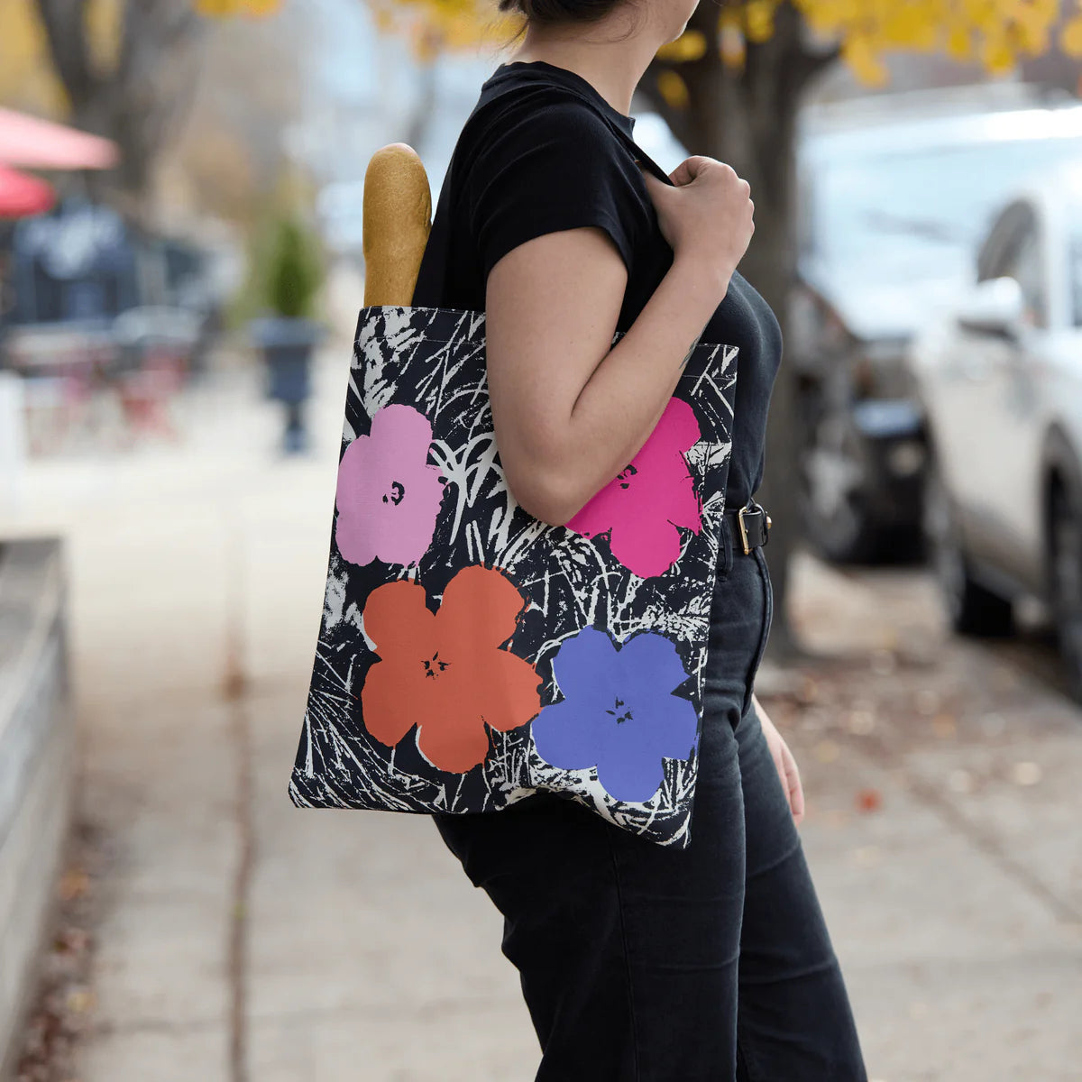 Andy Warhol Tote Bag - Poppies, Pink