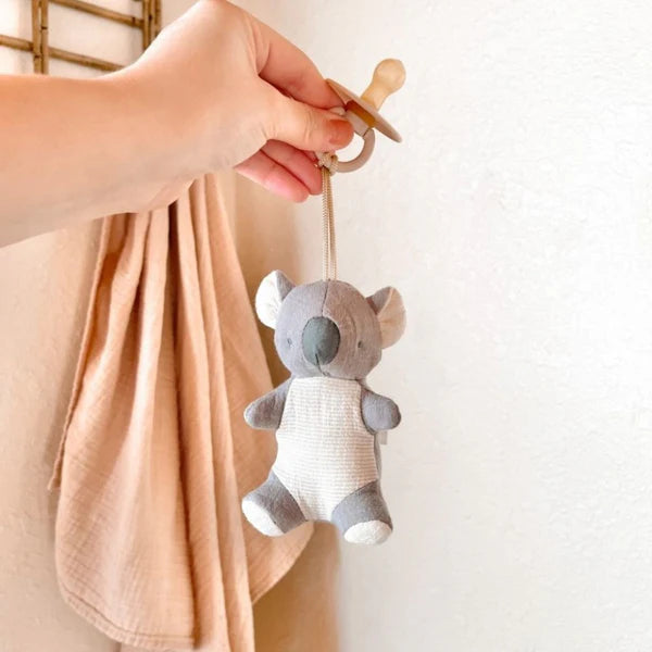 Bitzy Pal Natural Rubber Pacifier & Lovey - Koala