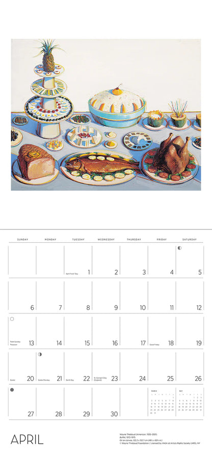 Wayne Thiebaud 2025 Wall Calendar