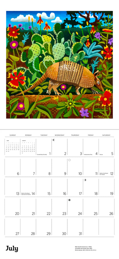 In the Wild: The Art of Billy Hassell 2025 Wall Calendar