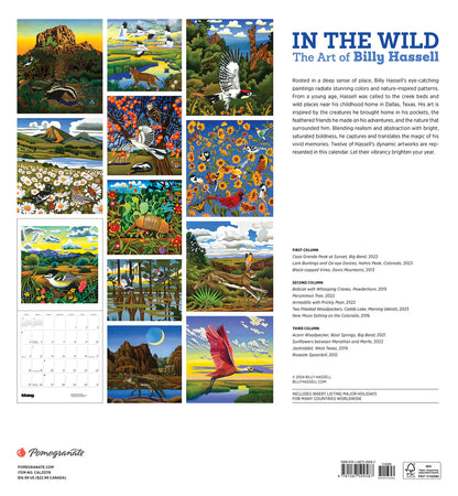 In the Wild: The Art of Billy Hassell 2025 Wall Calendar