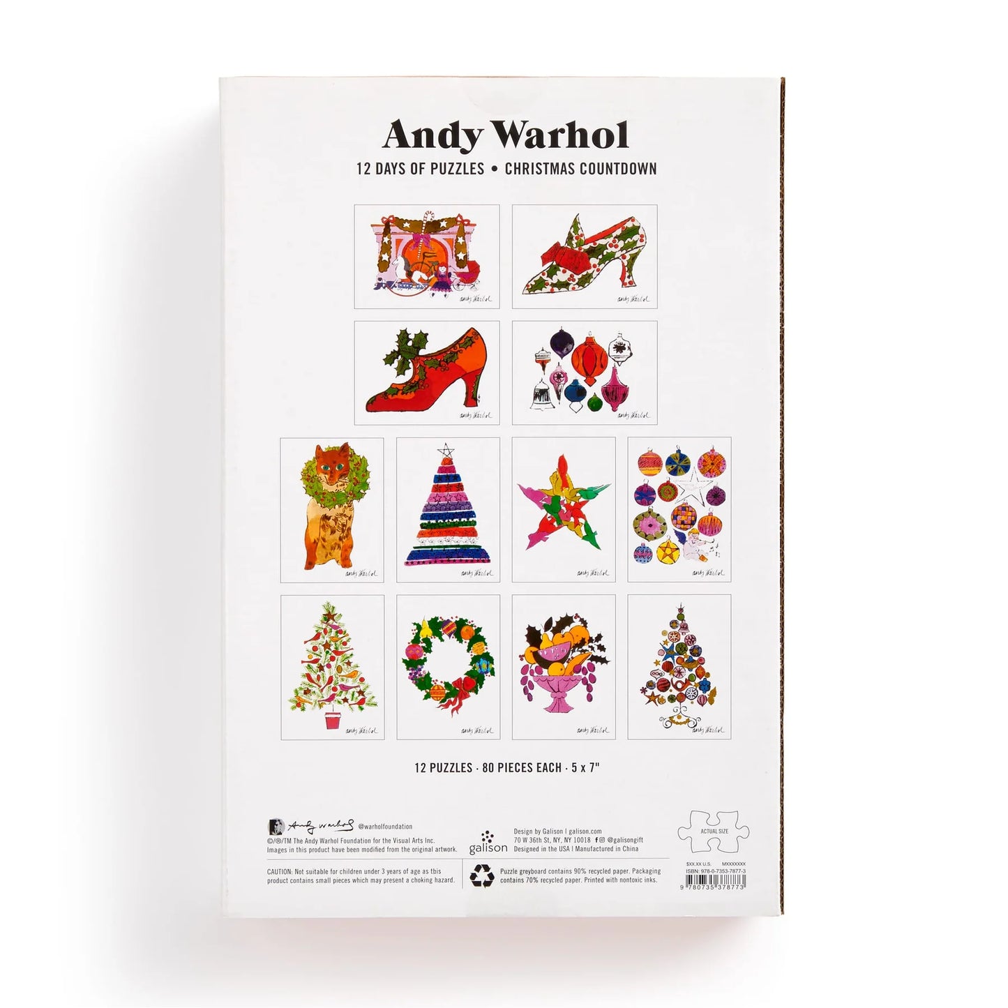 Andy Warhol 12 Days of Puzzles Christmas Countdown