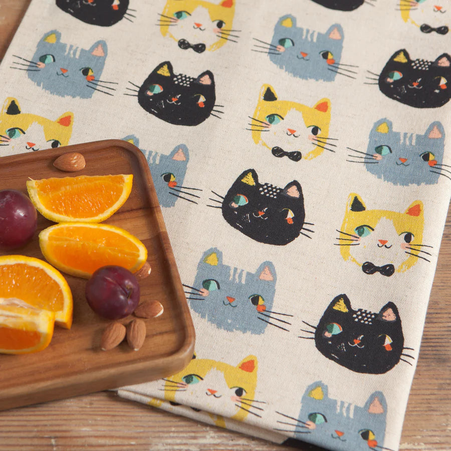 Meow Meow Printed Dishtowel, Set of 2