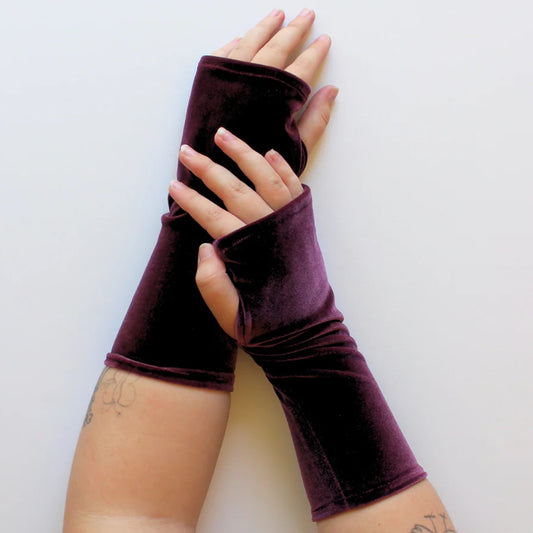 Velvet Fingerless Gloves