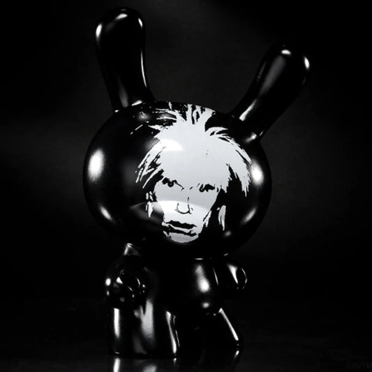 Andy Warhol Fright Wig Self-Portrait 8" Masterpiece Dunny - Monochrome Edition