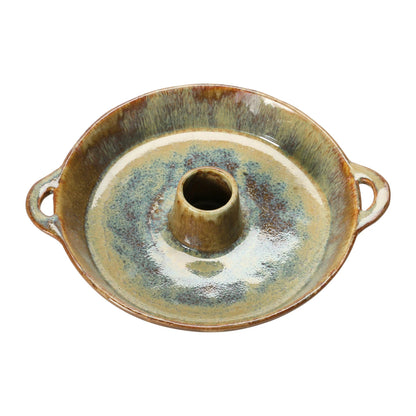 Stoneware Dish with Toothpick Holder