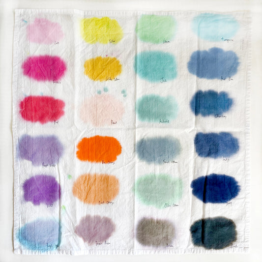 Color Study Hand-Painted Tea Towel