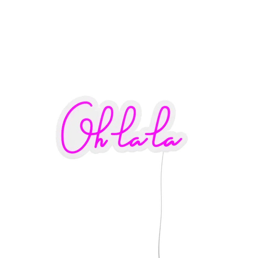Neon Sign Ohlala - Pink Led Lights Wall Art