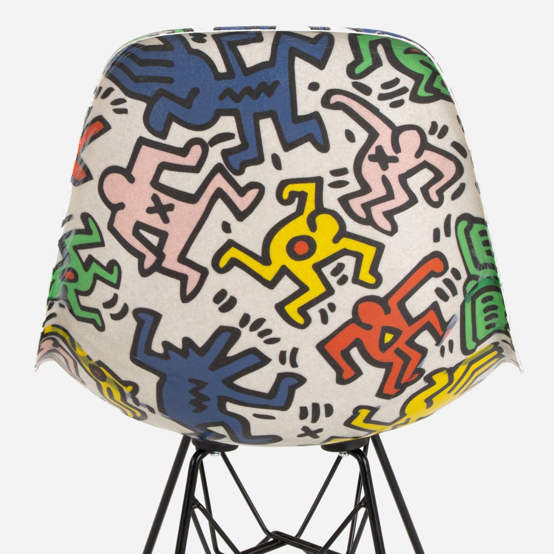 Keith Haring Case Study® Furniture Side Shell Eiffel Chair - Party