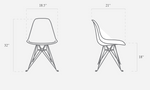 Jean-Michel Basquiat Case Study® Furniture Side Shell Eiffel Chair - Jackson