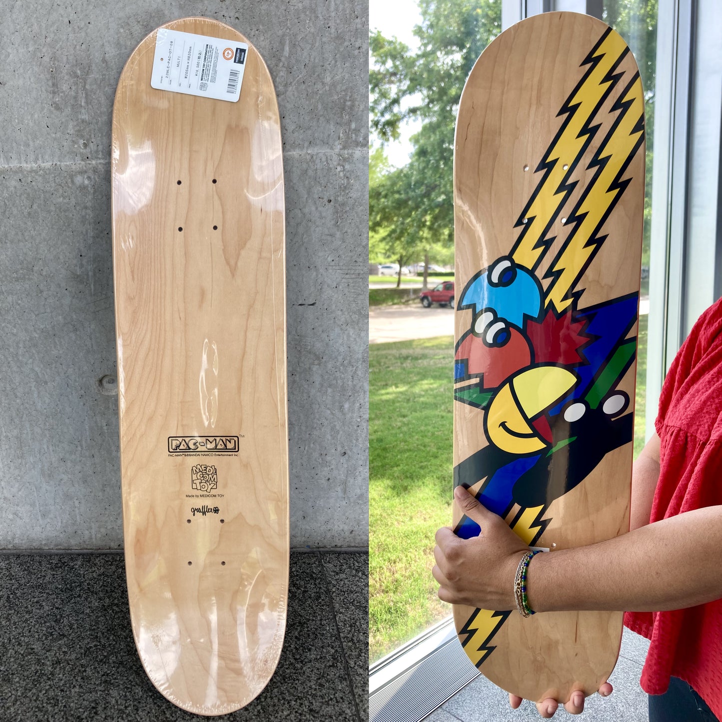 PAC-MAN X GRAFFLEX 01 Skateboard Deck by Medicom Toy