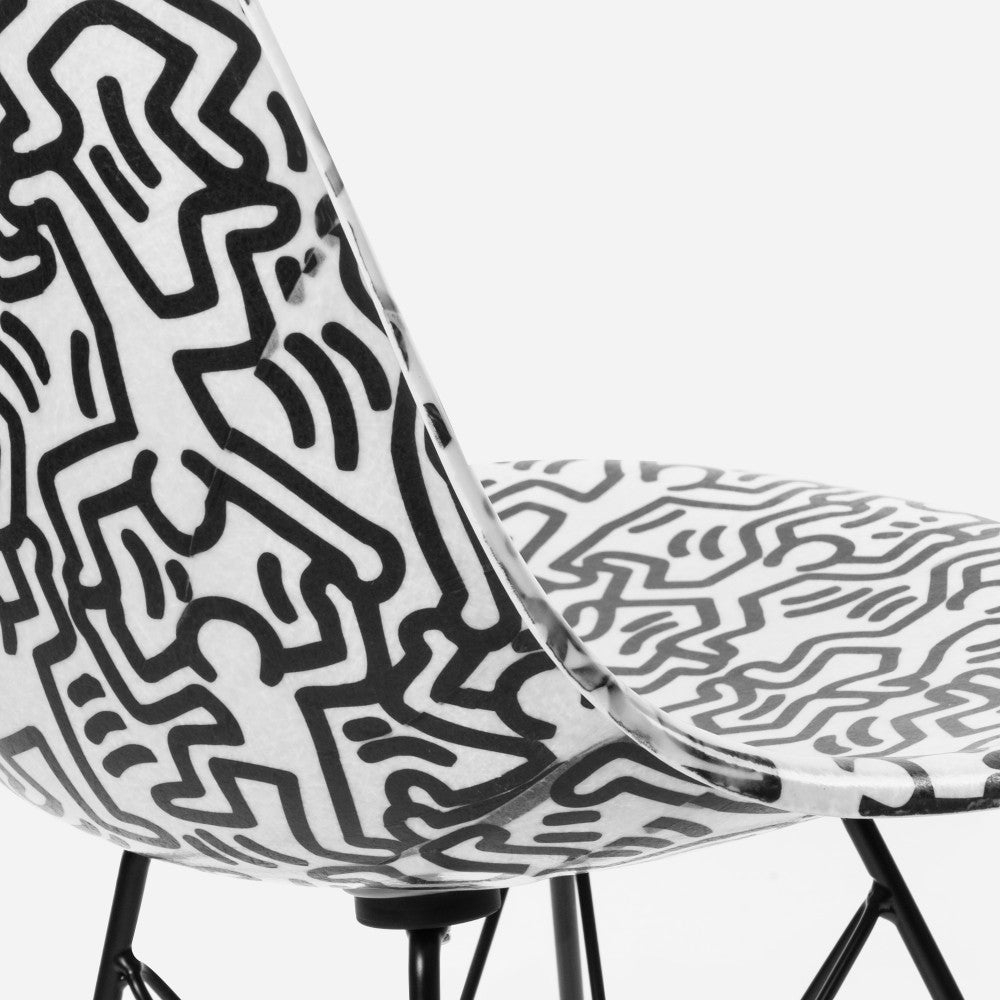 Keith Haring Case Study® Furniture Side Shell Eiffel Chair - Figures