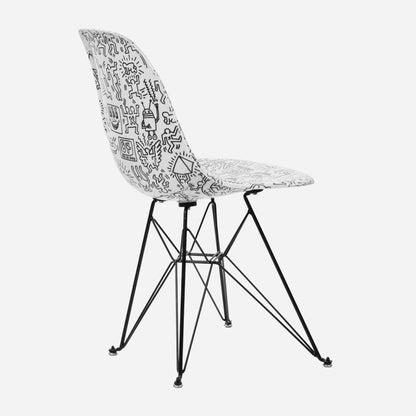 Keith Haring Case Study® Furniture Side Shell Eiffel Chair - Faces